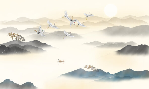 新中式山水畫