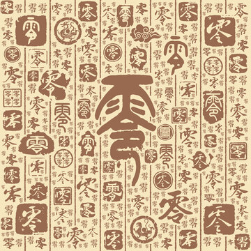 零字书法文字背景底纹