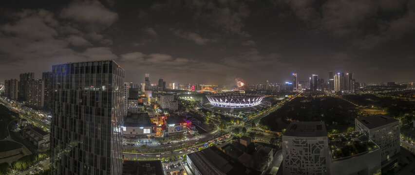 佛山新城春节夜景全景