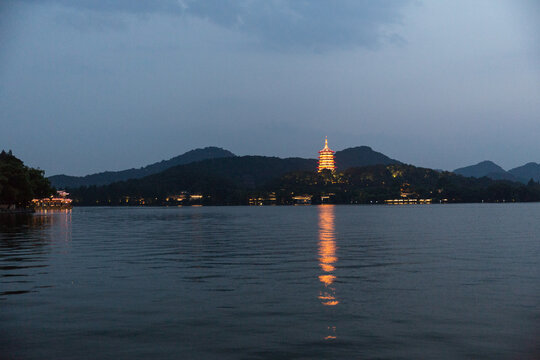 杭州西湖夜景