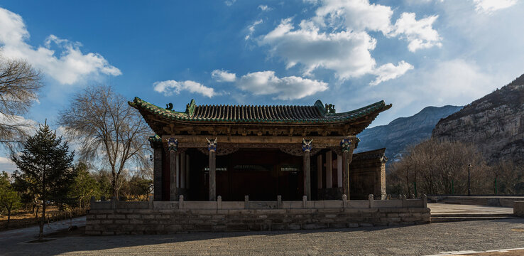 中国山西太原窦大夫祠风光