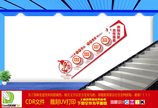 供銷合作社宣傳樓梯文化墻
