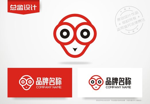 面具logo眼睛标志