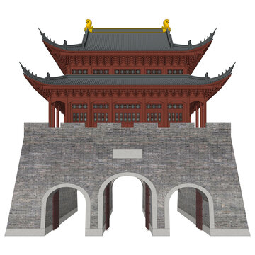 城樓立面效果