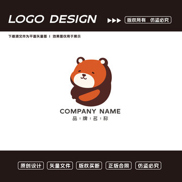 卡通小熊logo标志