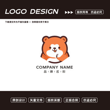 卡通小熊logo标志