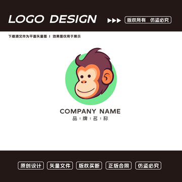 卡通猩猩logo標(biāo)志