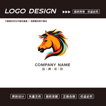 马logo标志