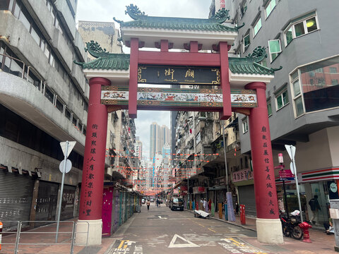 香港庙街特写