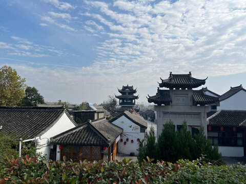 高邮盂城驿站鼓楼街景