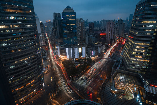 上海长寿路夜景