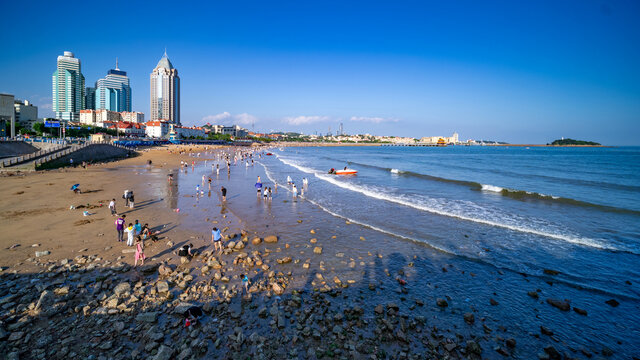 青岛栈桥海水浴场