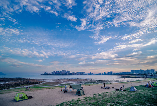 青岛西海岸星光岛晚霞