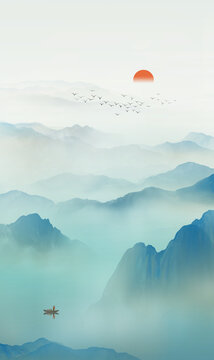 青綠山水圖