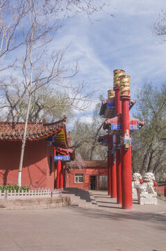 红山公园大佛寺局部风景