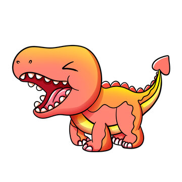 Q版可爱卡通手绘恐龙动物