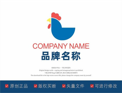 動物公雞標(biāo)志設(shè)計