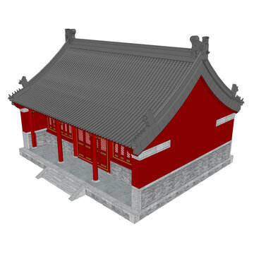 明清硬山鳥(niǎo)瞰效果