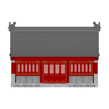 明清硬山正立面效果