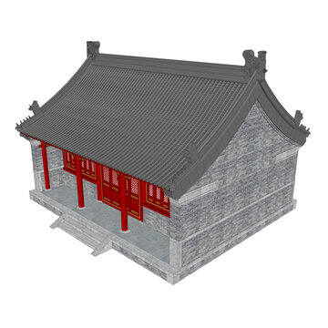 北京四合院鳥瞰效果
