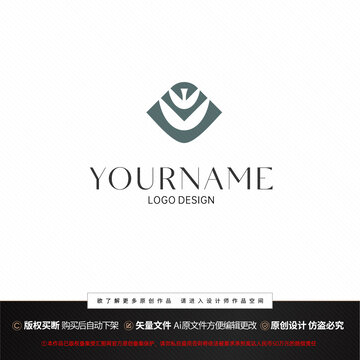 高級(jí)感植物logo