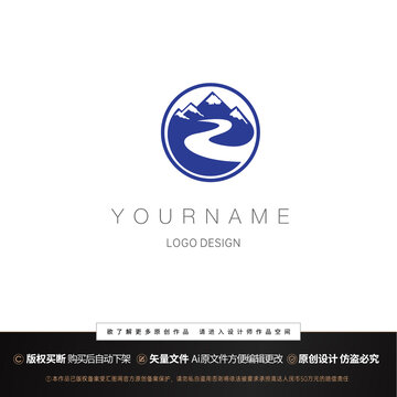 大山logo雪山標志