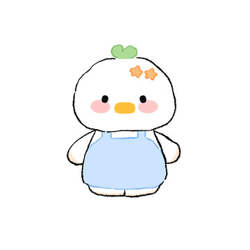 可愛卡通小鴨子