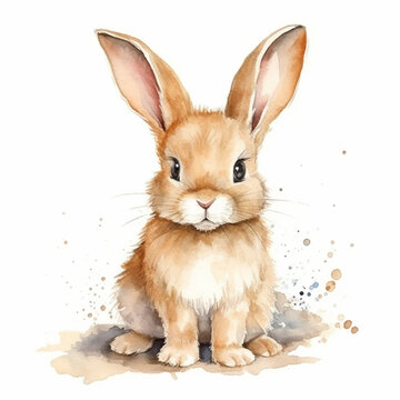 卡通兔子插畫