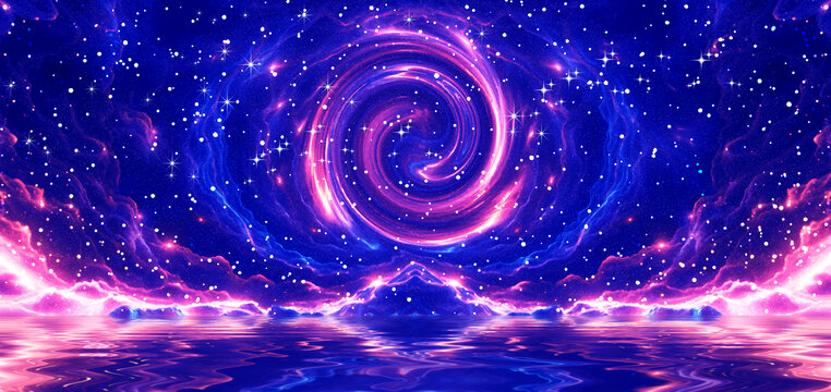 高清星空星河裝飾畫