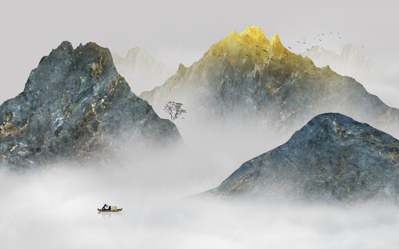水墨山水畫