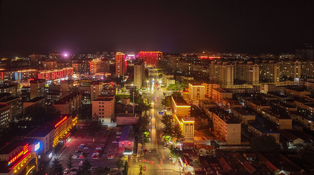 栖霞城市夜景