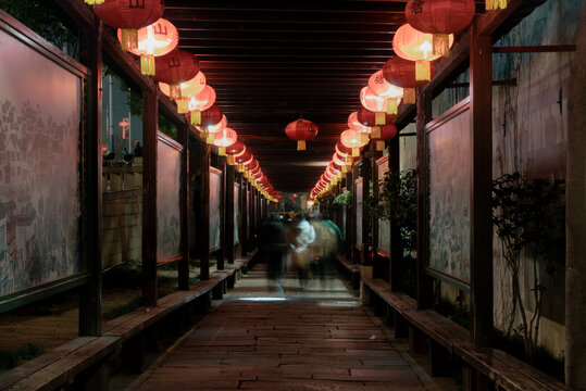 苏州七里山塘街夜景