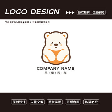 卡通小熊logo标志