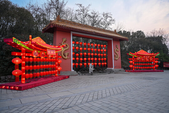 开封龙亭公园元宵节灯会彩灯夜景