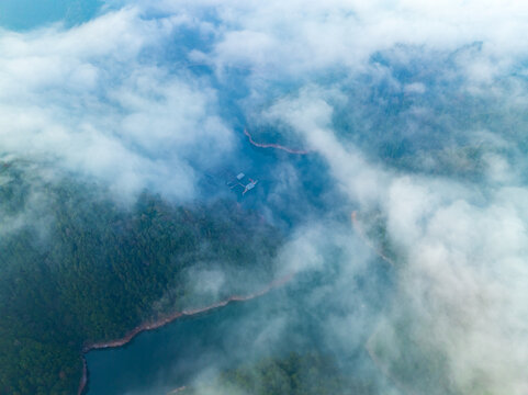 千岛湖森林和云海风光