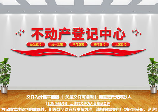 不動產(chǎn)登記中心黨建文化墻