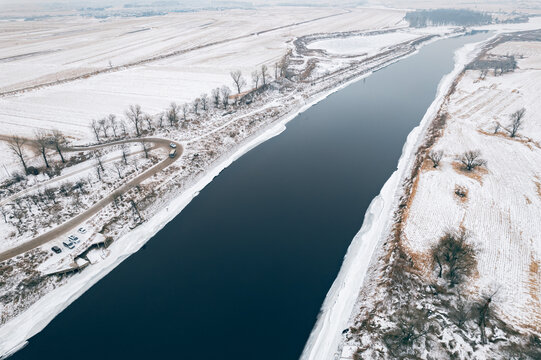 吉林雾凇岛雪后旅游风光航拍