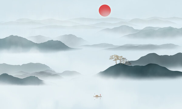 新中式山水畫