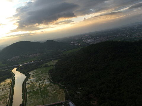 农村黄昏夕阳