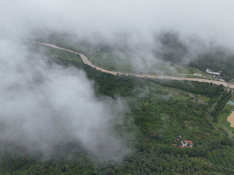 雨雾山林田野