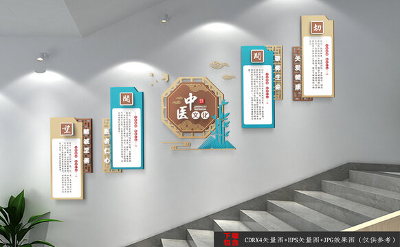 中医院楼梯间文化墙