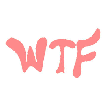 wtf可爱卡通文字贴纸