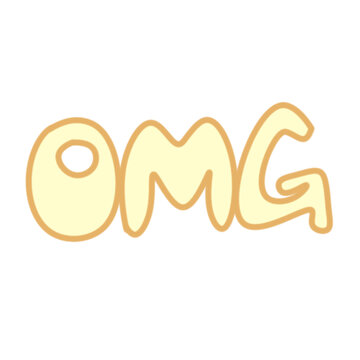 omg可愛卡通文字貼紙