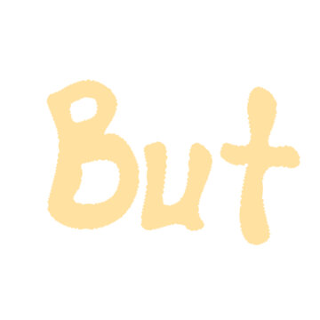 but可愛卡通文字貼紙