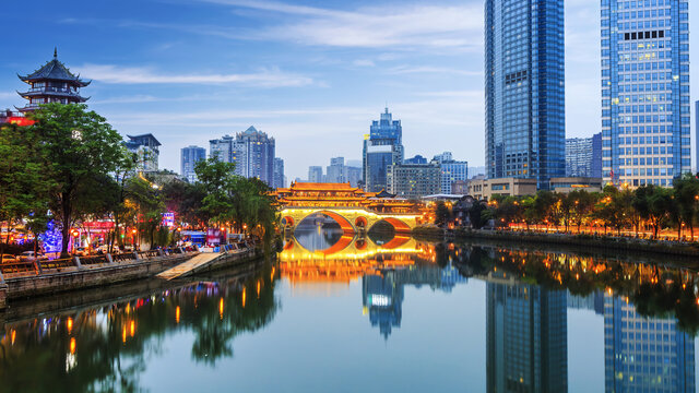 成都安顺廊桥夜景