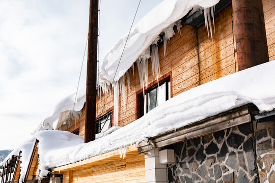 积雪冰晶冰凌冰挂结冰雾凇东北