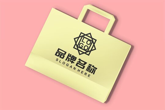 高档手提袋logo样机