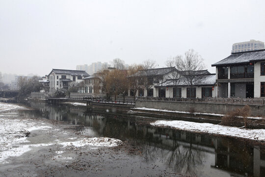 香河公园雪景