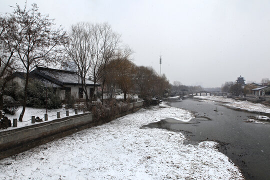 香河公园雪景