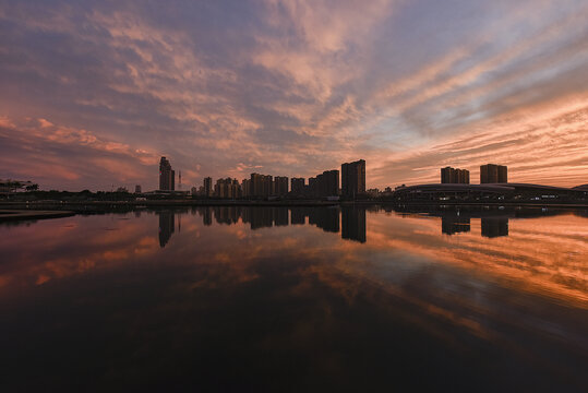 厦门海沧湖晚霞